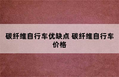 碳纤维自行车优缺点 碳纤维自行车价格